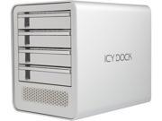 ICY DOCK MB561U3S 4S R1 White with silver aluminum body ICYCube MB561U3S 4S R1 4 Bay USB 3.0 eSATA PM Hot Swap 2.5 3.5 SATA HDD SSD External Enclosure