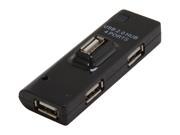 inland 08813 Pro USB 2.0 4 Port Hub Black