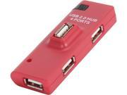 inland 08809 4 Port USB 2.0 HUB Red