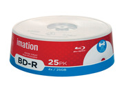 imation 25GB 4X BD-R Inkjet Printable 25 Packs Blu-ray Recordable Media Model 27792