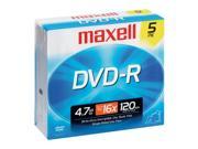 maxell 4.7GB 16X DVD R 5 Packs Disc Model 638002