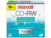 maxell 700MB CD RW 10 Packs Disc Model 630011