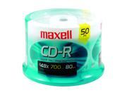 maxell 700MB 40X CD R 50 Packs CD R Media Model 623251 648250