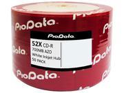 PIODATA 700MB 52X CD R White Inkjet Hub Printable 50 Packs Disc Model 821 200
