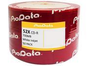 PIODATA 700MB 52X CD R Inkjet Printable 50 Packs CD DVD R RW Media Model 801 200SA
