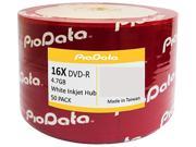 PIODATA 4.7GB 16X DVD R Inkjet Printable 50 Packs CD DVD R RW Media Model 832 210SA