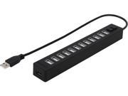 SABRENT HB U14P 13 Port High Speed USB 2.0 Hub with Power Adapter And 2 Control Switches