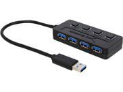 SABRENT HB UM43 4 PORT USB 3.0 HUB WITH POWER SWITCHES