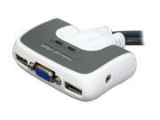 IOGEAR GCS632UW6 MiniView Micro USB PLUS 2 Port KVM Switch