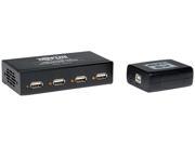 Tripp Lite 4 Port USB 2.0 over Cat5 Cat6 Extender Hub Transmitter Receiver Hi Speed USB A up to 328 ft. 100M B203 104