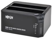 Tripp Lite USB 3.0 SuperSpeed to Dual SATA External Hard Drive Docking Station with Cloning for 2.5in 3.5in HDD U339 002