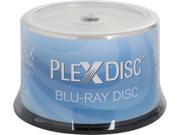PlexDisc 25GB 6X BD R White Inkjet Hub Printable 50 Packs Disc Model 633 214
