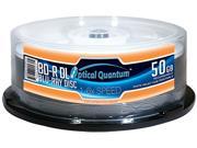 Optical Quantum 50GB 6X BD R DL White Inkjet Hub Printable 25 Packs Disc Model OQBDRDL06WIPH 25