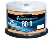 Optical Quantum 25GB 6X BD R White Inkjet Printable 50 Packs Blu ray Disc Model OQBDR06WIP H 50