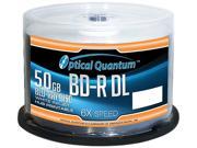 Optical Quantum 50GB 6X BD R DL White Inkjet Printable 50 Packs Blu ray Disc Model OQBDRDL06WIPH 50