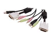 StarTech 10 ft. 4 in 1 USB Dual Link DVI D KVM Switch Cable w Audio Microphone
