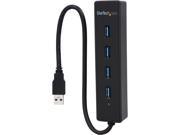 StarTech ST4300PBU3 4 Port Portable SuperSpeed USB 3.0 Hub with Built in Cable