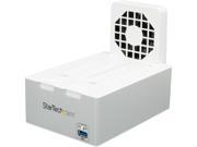 StarTech SDOCK2U33HFW White Hard Drive Docking Station w integrated Fast Charge USB Hub UASP support and Fan