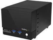 StarTech S352BU33HR Black USB 3.0 Dual 3.5in SATA III Hard Drive RAID Enclosure with Fast Charge USB Hub UASP