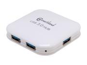 Connectland CL HUB20127 USB 3.0 4 port Pocket Size Hub 5Gbps Data Rate Free AC Adapter and Cable White