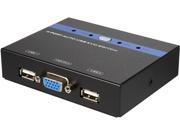 Nippon Labs KVM 4R 4FT 4 Port Metal Casing USB VGA KVM Switch with 4ft Built In Cables and Remote Flip Button