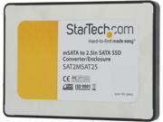 StarTech.com 2.5 Inch SATA to Mini SATA SSD Adapter Enclosure SAT2MSAT25