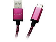 Professional Cable 6 USB C M to USB A M Pink