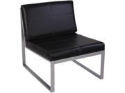 Alera Ispara Series Armless Cube Chair 26 3 8 X 31 1 8 X 30 Black silver