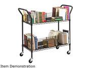 Wire Book Cart Steel Four Shelf 44w X 18 3 4d X 40 1 4h Black