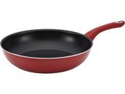 Farberware 16090 New Traditions Speckled Aluminum Nonstick 12.5 in. Deep Skillet Red