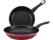 Farberware 14516 New Traditions Speckled Aluminum Twin Pack Nonstick Skillet Set Red
