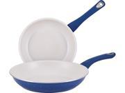 Farberware 15682 New Traditions Speckled Aluminum Nonstick Twin Pack Skillet Set Blue