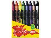 Dixon Ticonderoga 00000 Prang Wax Crayons Assorted Wax Assorted Barrel 8 Box