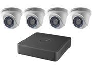 Hikvision DVR T7104Q1TA Kit 4 Channel 1080p 4 Turret Cameras 2MP 2.8MM with 1TB HDD Retail