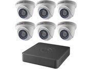 Hikvision DVR T7108Q2TA Kit 8 Channel 1080p 6 Turret Cameras 2MP 2.8MM with 2TB HDD Retail