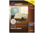 Round Labels 2 dia Silver Foil 96 Pack