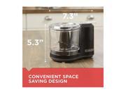 BLACK DECKER HC150B One Touch 1.5 Cups Capacity Electric Food Chopper with Improved Assembly Lid Black