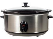Brentwood SC 150S 6.5 Quart Slow Cooker Stainless Steel Body