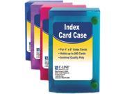 C Line 58046 Index Card Case Holds 200 4 x 6 Cards Polypropylene Assorted