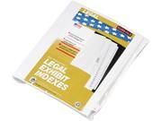 Kleer Fax 80025 80000 Series Legal Exhibit Index Divider Printed Letter 25 Pack 1 Pack