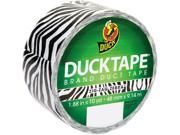 Shurtech Brands 1398132 Duck Brand Printed Duct Tape 1.88inx10yd Black White