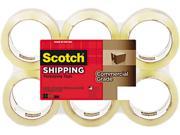 Scotch 37506 3750 Commercial Grade Packaging Tape 1.88 x 54.6yds Clear 6 Pack