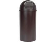 Marshal Classic Container Round Polyethylene 25gal Brown