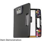 Officemate 83372 Portable Storage Clipboard Case with Calculator 12w x 13.1h Charcoal
