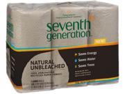 Seventh Generation 13737PK Natural 100% Unbleached Recycled Paper Towels 2 Ply Brown 6 PK