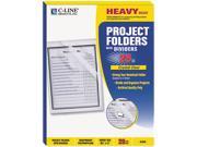 Project Folders With Dividers Letter 1 3 Tab Clear Clear 25 Pk