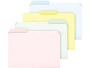 Pastel Color File Folders 1 3 Cut Top Tab Letter Assorted 100 Box