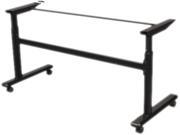 Height Adjustable Flipper Table Base 60W X 24D X 28 1 2 To 45H Black