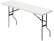 IndestrucTables Too 1200 Series Resin Folding Table 72w x 18d x 29h Platinum