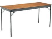 Special Size Folding Table Rectangular 60W X 24D X 30H Walnut Black